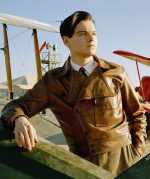 Leonardo DiCaprio Brown Aviator Leather Jacket